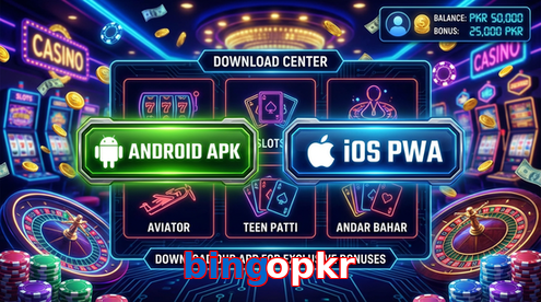 Main screen of Bingopkr download page for PK players