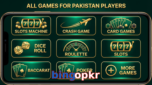 Main screen of Bingopkr games page for PK players